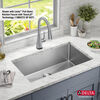 32” Undermount Stainless Steel Single Bowl Kitchen Sink with Accessories